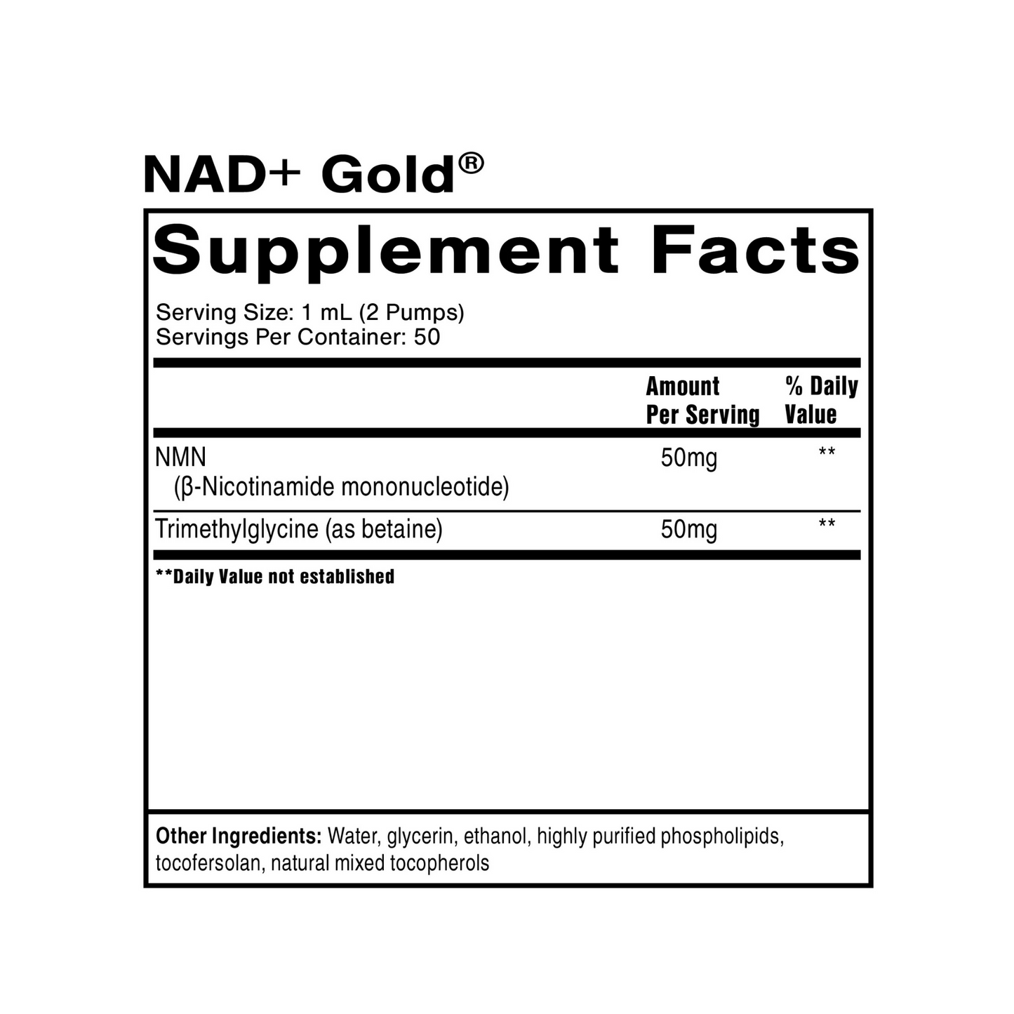 Liposomal NAD+ Gold