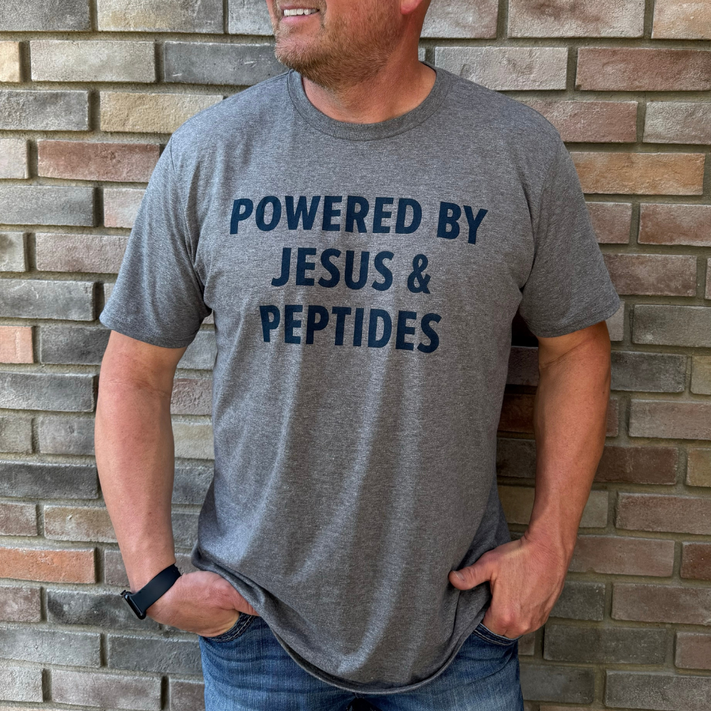 Powered by Jesus & Peptides T‑Shirt