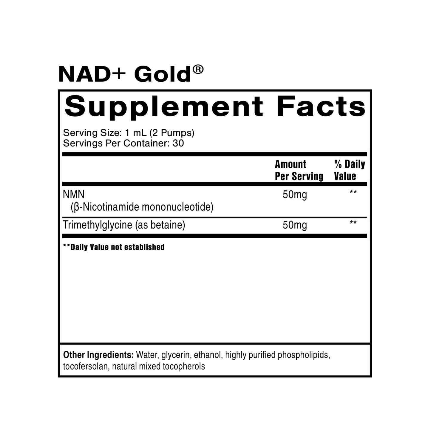 Liposomal NAD+ Gold