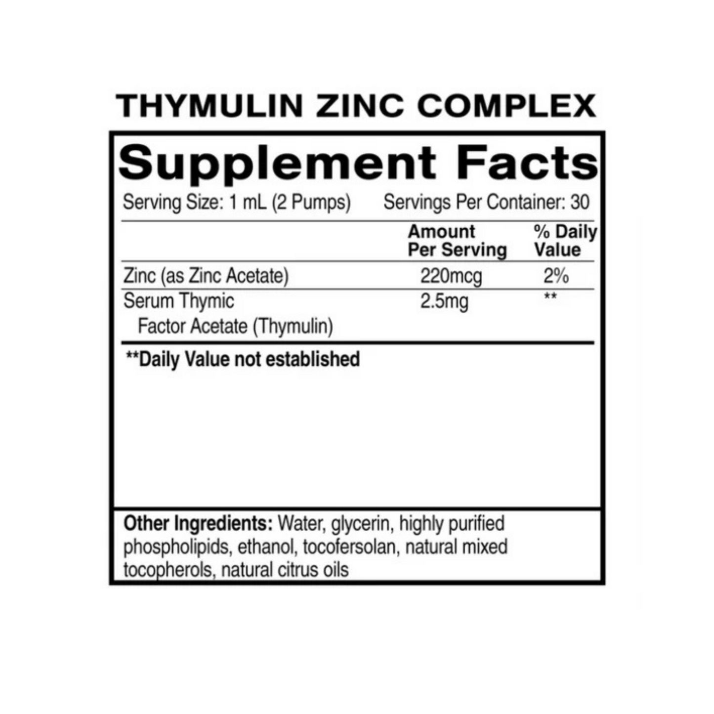 Thymulin Zinc Complex