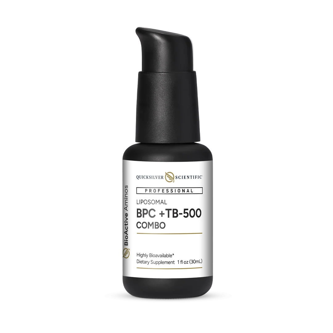 Bottle of Quicksilver Scientific Copper GHK supplement on a white background