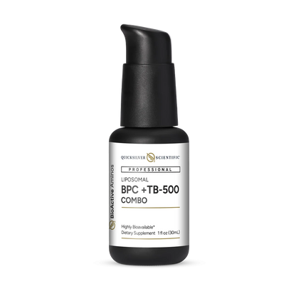 Bottle of Quicksilver Scientific Copper GHK supplement on a white background
